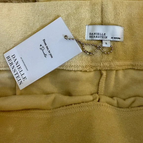 NWT Danielle Bernstein  we wore what Tan Drawstring Lounge Pants size Large - Picture 7 of 8